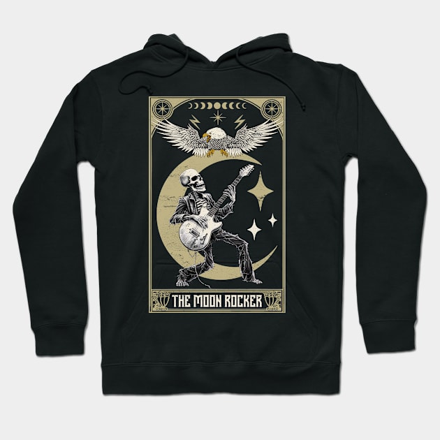 Moon rocker tarot card for rock and roll lovers Hoodie by PoeticTheory